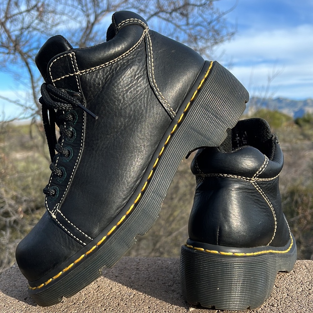 Dr. Martens Black Chunky Platform Ankle Boots